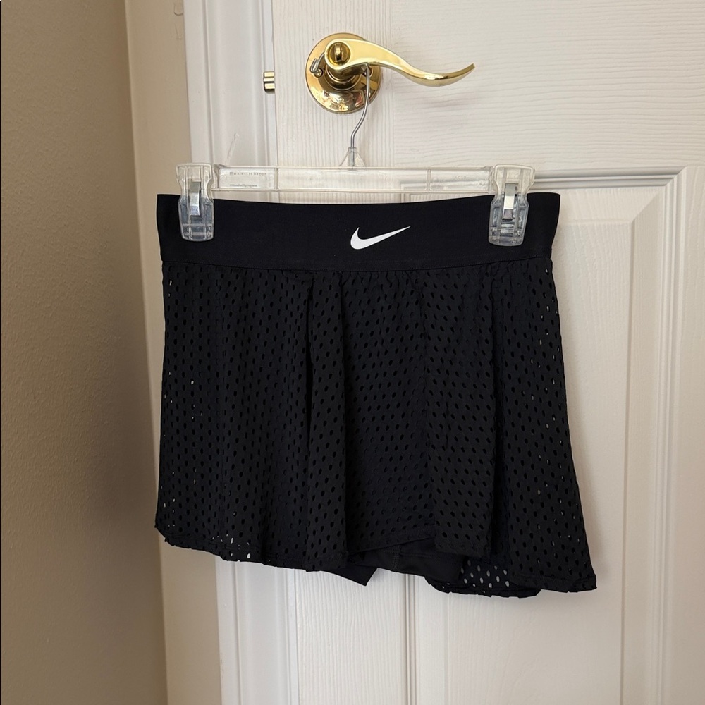 Nike Black Mesh Tennis Skirt